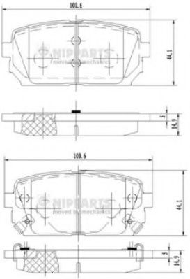 Гальмiвнi колодки дисковi BOSCH арт. N3610309