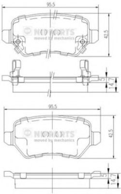 Гальмівні колодки ABS арт. N3610310