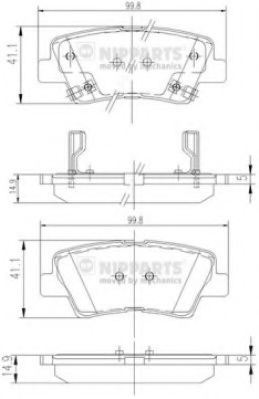 Гальмiвнi колодки дисковi ABS арт. N3610311