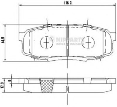 Гальмiвнi колодки дисковi TOYOTA арт. N3612043