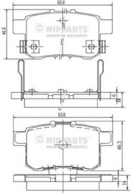 Гальмiвнi колодки дисковi JAPANPARTS арт. N3614020