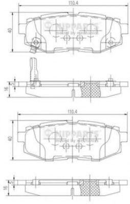 Гальмiвнi колодки дисковi DELPHI арт. N3617006