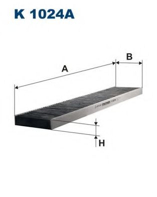 Фiльтр салону вугiльний BLUEPRINT арт. K1024A