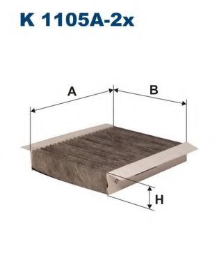Фiльтр салону вугiльний 2шт FEBIBILSTEIN арт. K1105A2X
