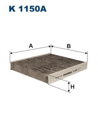Фiльтр салону вугiльний CORTECO арт. K1150A