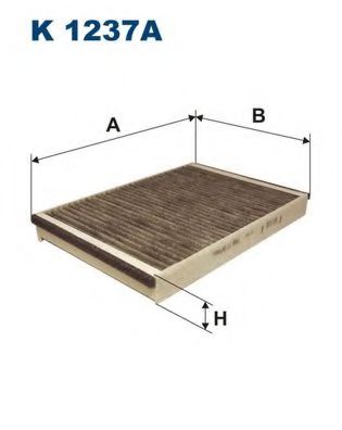 Фiльтр салону вугiльний MECAFILTER арт. K1237A