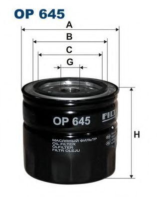 Фiльтр масляний MECAFILTER арт. OP645