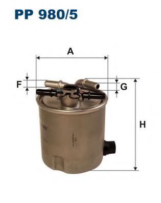 Фільтр паливний 1.5DCI 8V RENAULT Logan 04-13; SUZUKI Jimny 98-18; DACIA Logan 04-12, Sandero 08-12 KOLBENSCHMIDT арт. PP9805