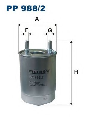 Фiльтр паливний PURFLUX арт. PP9882