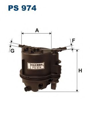 Фiльтр паливний з корпусом JAPANPARTS арт. PS974