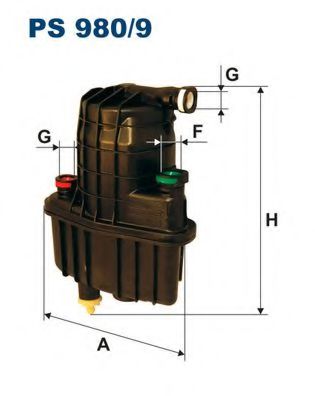 Фiльтр паливний з отвором пiд датчик води BOSCH арт. PS9809