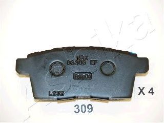 Колодки гальмівні дискові задні MAZDA CX-7 (вир-во ASHIKA) JAPANPARTS арт. 5103309