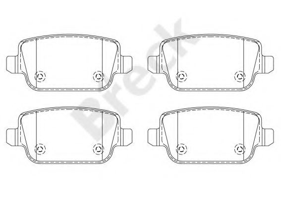 Комплект гальмівних колодок KEY PARTS арт. 245370070200