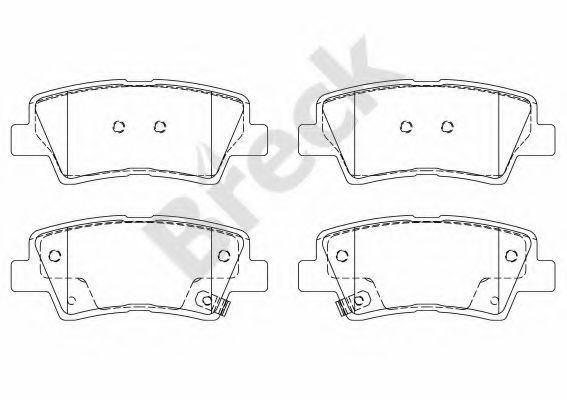 Комплект гальмівних колодок HYUNDAI арт. 249340070200