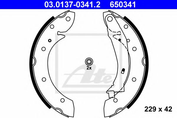 Гальмівні колодки, барабанні BREMBO арт. 03013703412