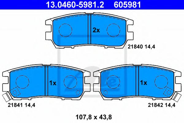 Гальмівні колодки, дискові JAPANPARTS арт. 13046059812