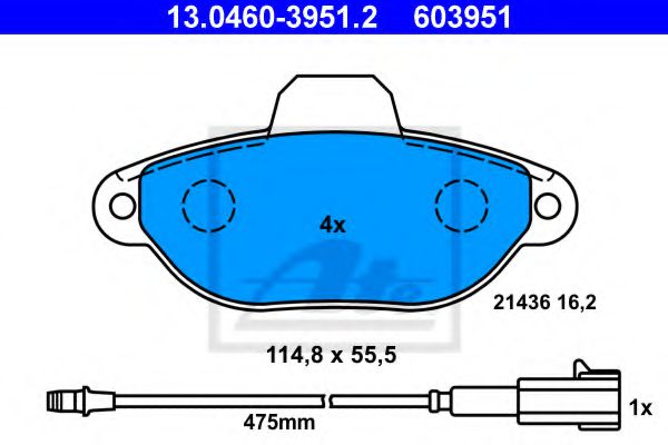 Колодка гальмівна BREMBO арт. 13046039512