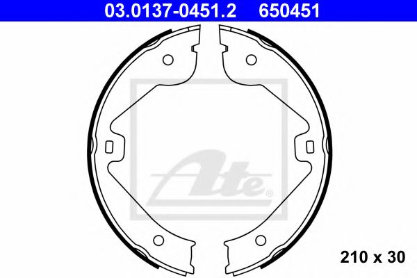 Гальмівні колодки, барабанні BREMBO арт. 03013704512