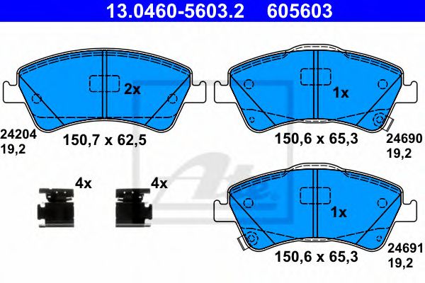 Колодка гальмівна TOKO CARS арт. 13046056032