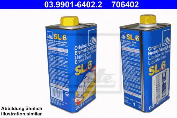 Тормозная жидкость ATE SL6 DOT4 ASR/ESP 1L