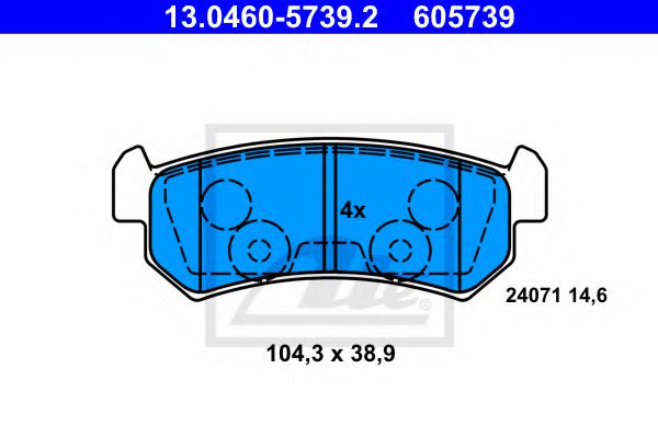 Гальмівні колодки, дискові BREMBO арт. 13046057392