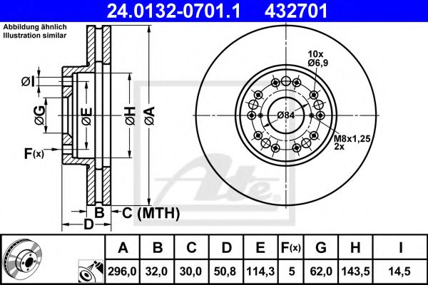 Диск гальмівний BLUEPRINT арт. 24013207011