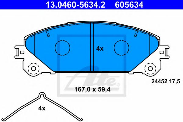 Гальмівні колодки, дискові TOKO CARS арт. 13046056342