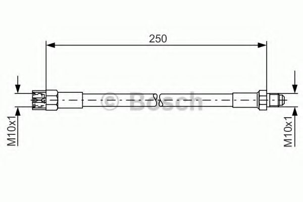 BOSCH AUDI шланг гальмівний задн. 80 86-91, 90 BREMBO арт. 1987476009