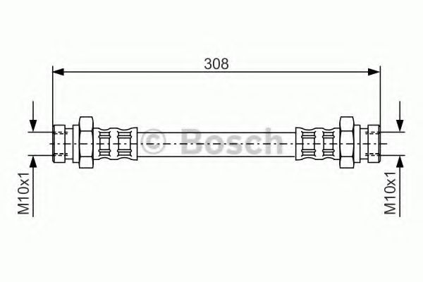 BOSCH  MAZDA гальмівний шланг  323 V 94- ABE арт. 1987476964