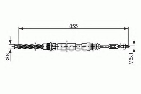 BOSCH PEUGEOT трос гальма 405 87- LPR арт. 1987477148