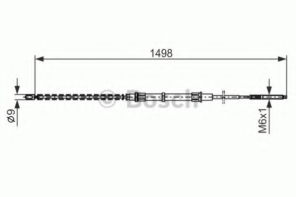 BOSCH VW Трос ручного гальма задн. лів./прав. Golf III універс. 95-97 FEBIBILSTEIN арт. 1987477338