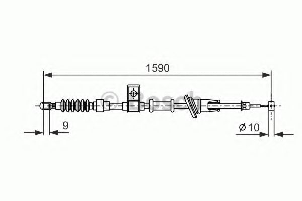 BOSCH VOLVO трос ручного гальма лів. S40-V40 96 COFLE арт. 1987477530