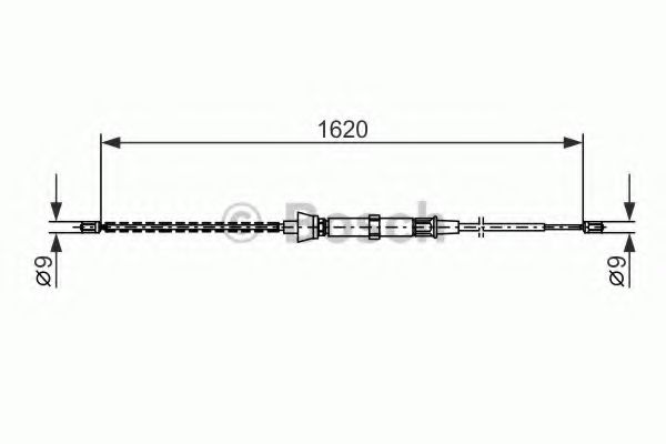 1987477684 BOSCH Трос ручного гальма ABS арт. 1987477684