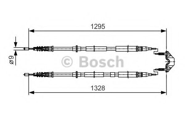 BOSCH трос ручного гальма OPEL Astra H 04- ABS арт. 1987477908