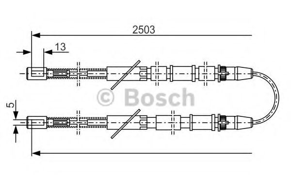 BOSCH LADA трос ручного гальма задній (ваз 2101-07) COFLE арт. 1987482009