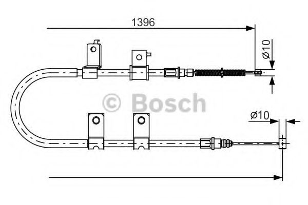 Трос гальмівний DAEWOO-CHEVROLET Kalos all RH03/06-/Aveo all RH 03/06- COFLE арт. 1987482083