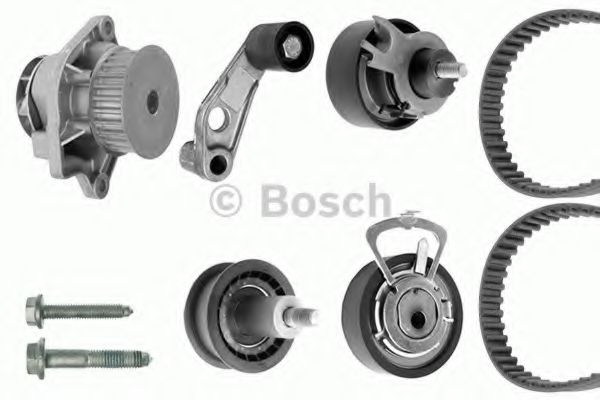 BOSCH VW К-т ГРМ (помпа + 2 ременя + 4 ролика) Golf IV/Bora 1,4i 16V 99-,Polo SEAT HEPU арт. 1987948886