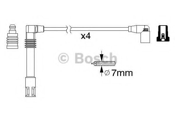 BOSCH B305 дроти високого напруги SKODA Octavia 1,8 -97 BERU арт. 0986356305