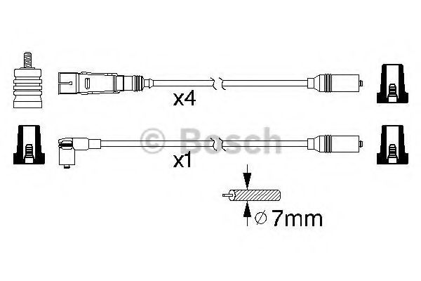 0986356317 BOSCH Комплект проводів запалювання BREMI арт. 0986356317