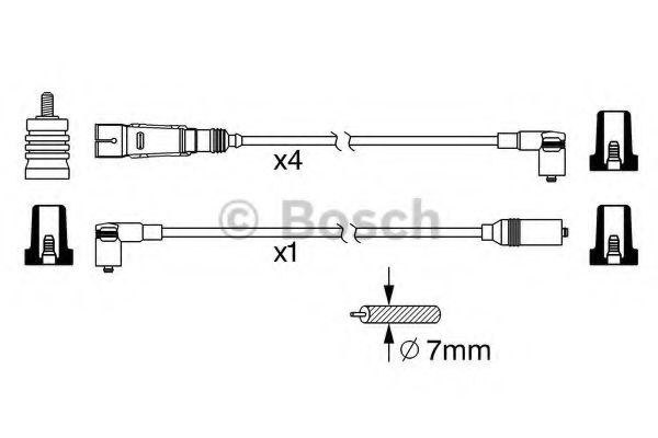 Комплект ВВ дротів VW Golf/Passat/Transporter 