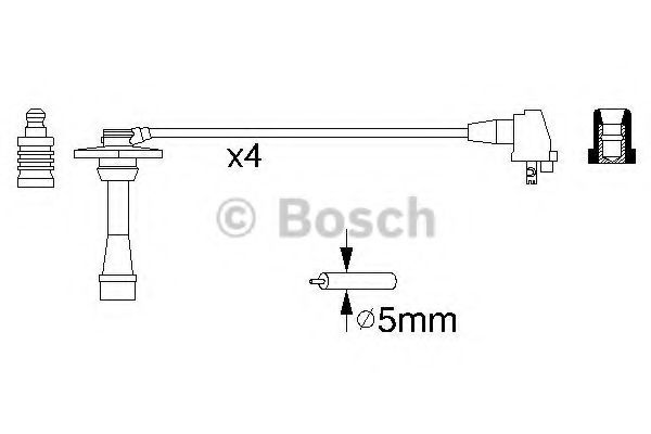 BOSCH TOYOTA Дріт високовольтний B957 COROLLA 92- 5277 арт. 0986356957