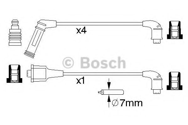 BOSCH К-кт проводів HYUNDAI Atos -01 NGK арт. 0986356990