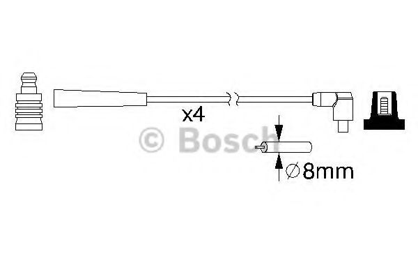 BOSCH FORD дріт запалювання FIESTA KA 1.3 98- NGK арт. 0986357221