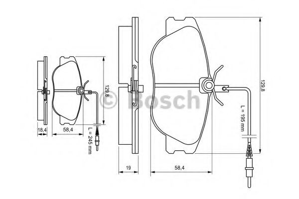 0986424033 BOSCH Гальмівні колодки до дисків BP016 ABS арт. 0986424033