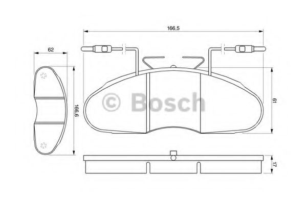 BOSCH колодки гальмівні передні RENAULT Messenger B 120.35 BREMBO арт. 0986424080