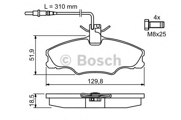 Гальмівні колодки, дискові BREMBO арт. 0986424227