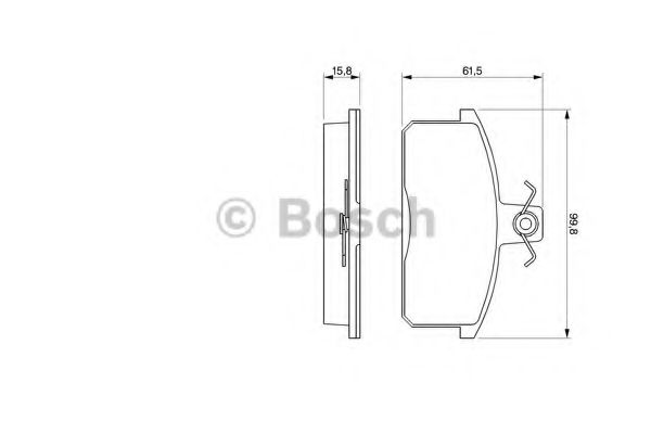 BOSCH SUZUKI К-т передн. гальм. колодок  Vitara -98, Samurai -04 TRW арт. 0986424274