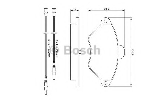 BOSCH гальмівні колодки передн. XANTIA 1.9,2.0 93- LAMDA арт. 0986424278