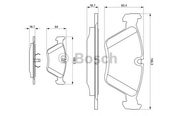 BOSCH гальмівні колодки дискові (передн.) AUDI/PEUGEOT ASAM арт. 0986424351