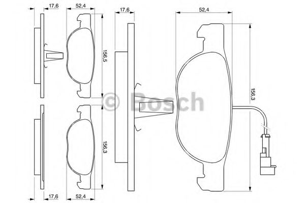 BOSCH FIAT Гальмівні колодки передн. PUNTO, BRAVO ABS арт. 0986424362